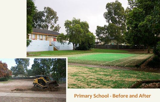 Primary school playground - before and after